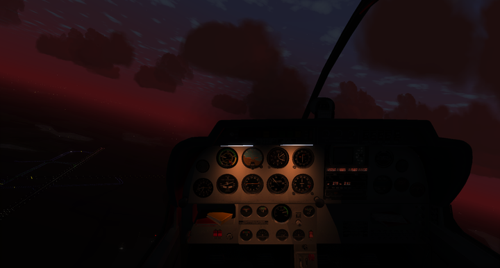 Crépuscule sur Bordeaux - Robin DR400 Dauphin