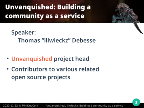 Thomas est un chef du projet Unvanquished